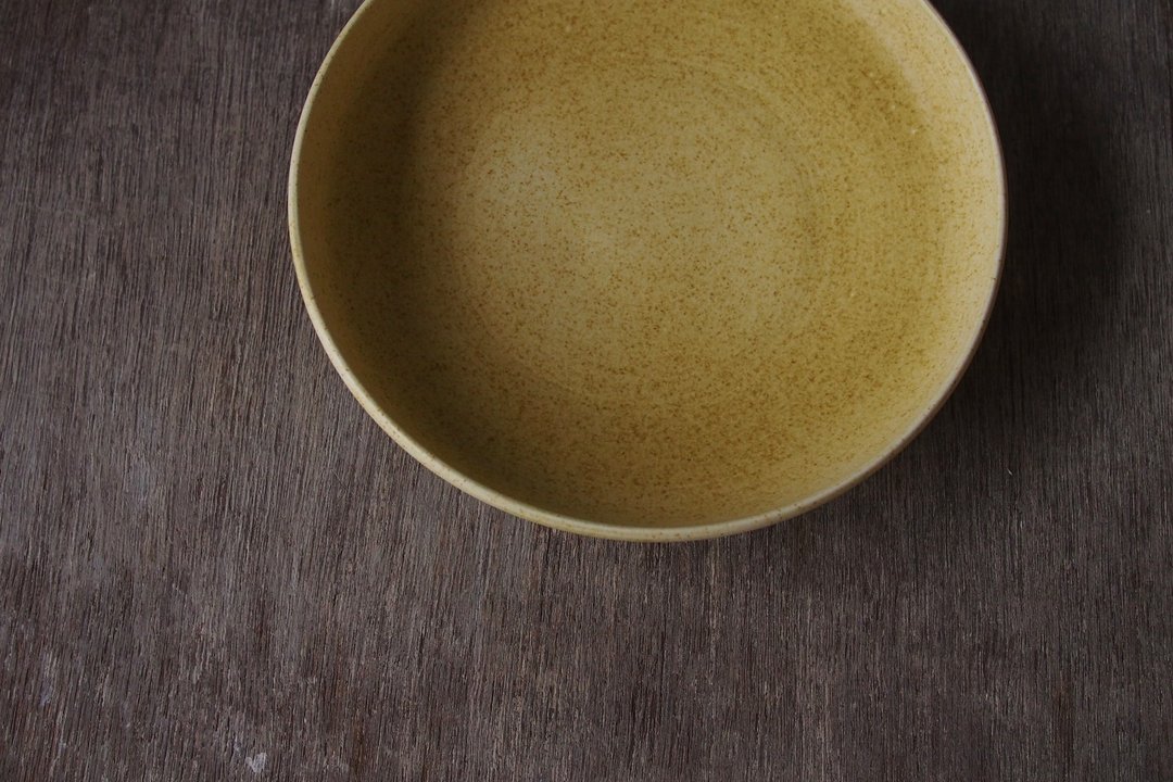 日葵黄 陶瓷宽盘 19cm / 餐盘 - 盘子/餐盘/盘架 - 陶 黄色
