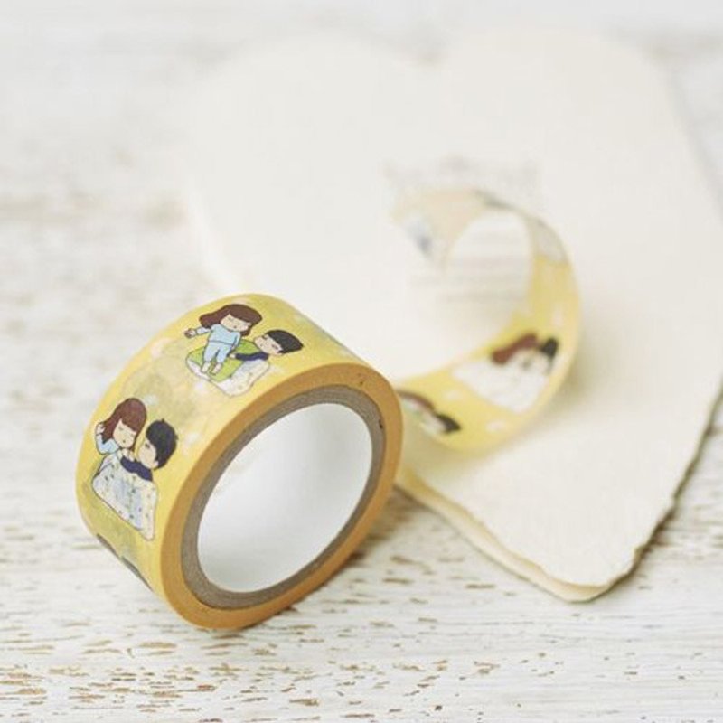 Aida&绮绮纸胶带-睡过去一点（20mm*8M）(9AAHU0001) - 纸胶带 - 纸 黄色