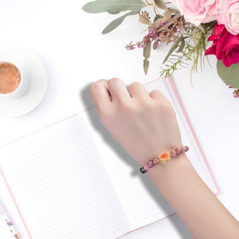 彩碧玺 天然水晶手链 - 手链/手环 - 水晶 