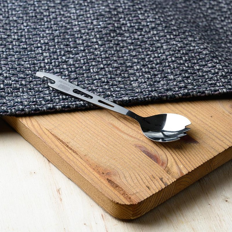 【美国 Vargo】Titanium Scork 纯钛汤叉开罐器 钛金色 #T222 - 餐刀/叉/匙组合 - 其他材质 