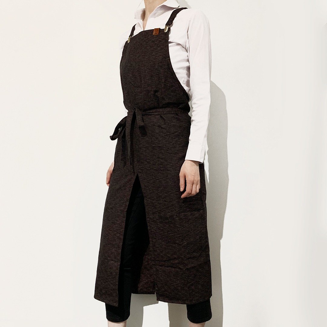 Kasuri 2way Long Apron - 围裙 - 棉 蓝色