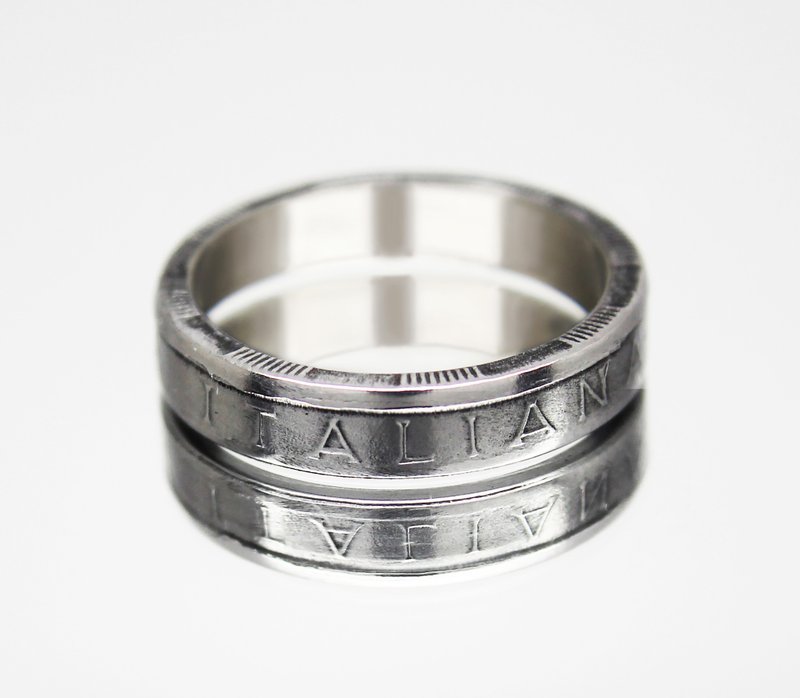 Italy Coin Ring 500 lire 1996 coin rings for men coin rings for women - 戒指 - 其他金属 