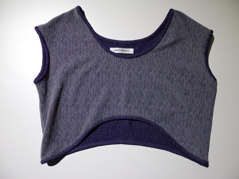 【复古现代诗】复古针织造型短背心 - 女装背心 - 棉．麻 紫色