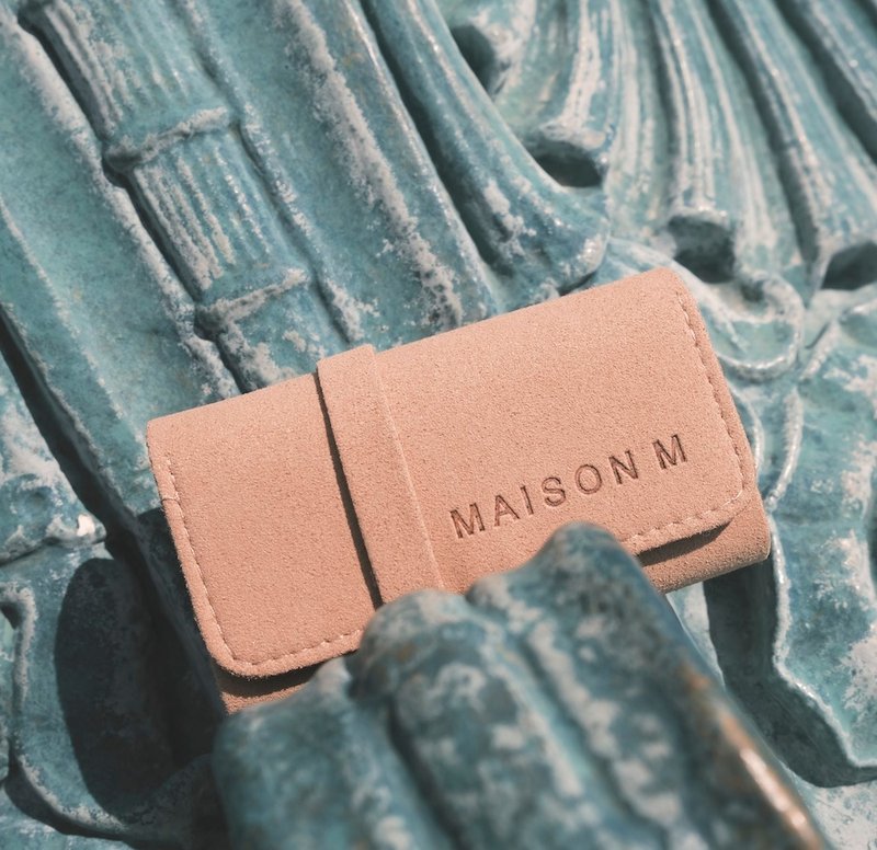 MAISON M 法式随行珠宝收纳袋-湘妃色 - 收纳用品 - 人造皮革 橘色