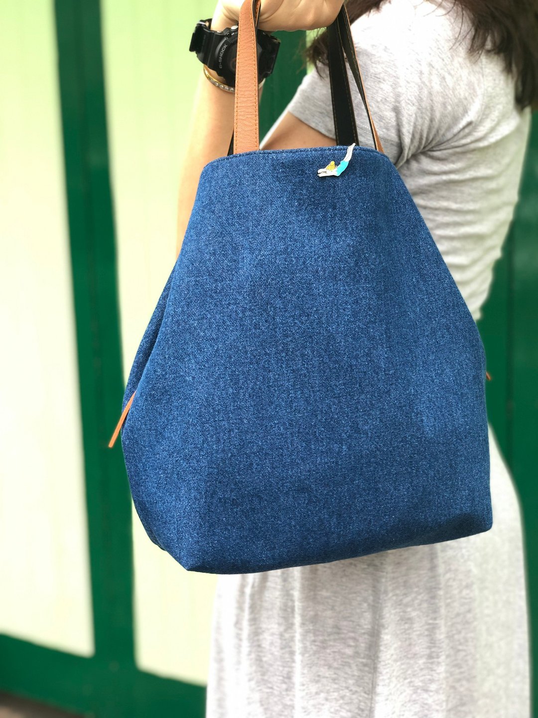 TIE-IT-UP Denim Handbag - 手提包/手提袋 - 其他材质 