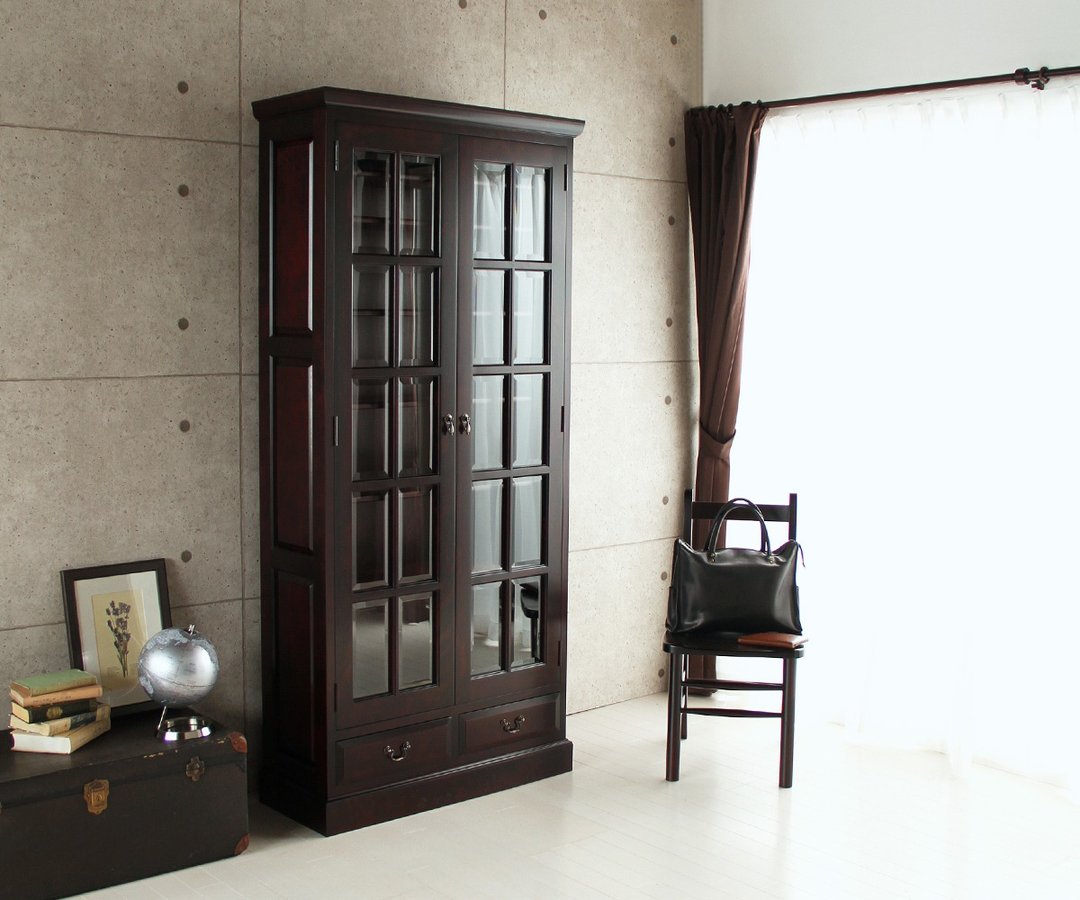 旭川家具 山室家具制作所 民艺家具 北之匠 No.2001,2003 书柜 - 书架/书挡 - 木头 咖啡色