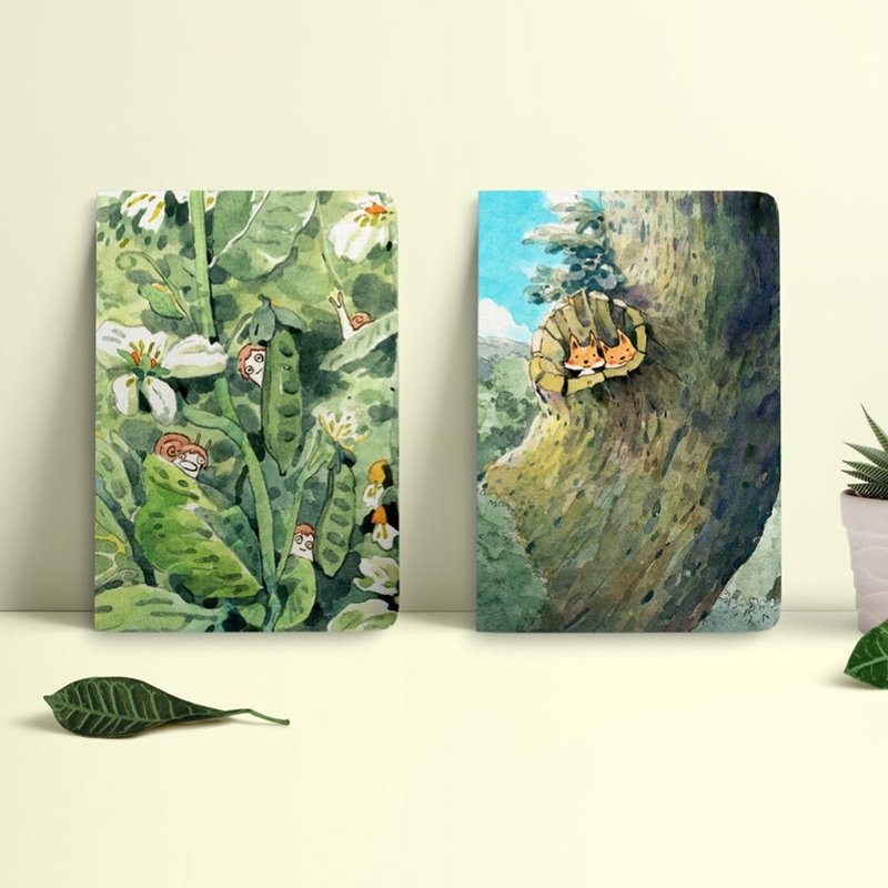 afu空白笔记本1 / 微凉盛夏 x 小狐狸 - 笔记本/手帐 - 纸 绿色