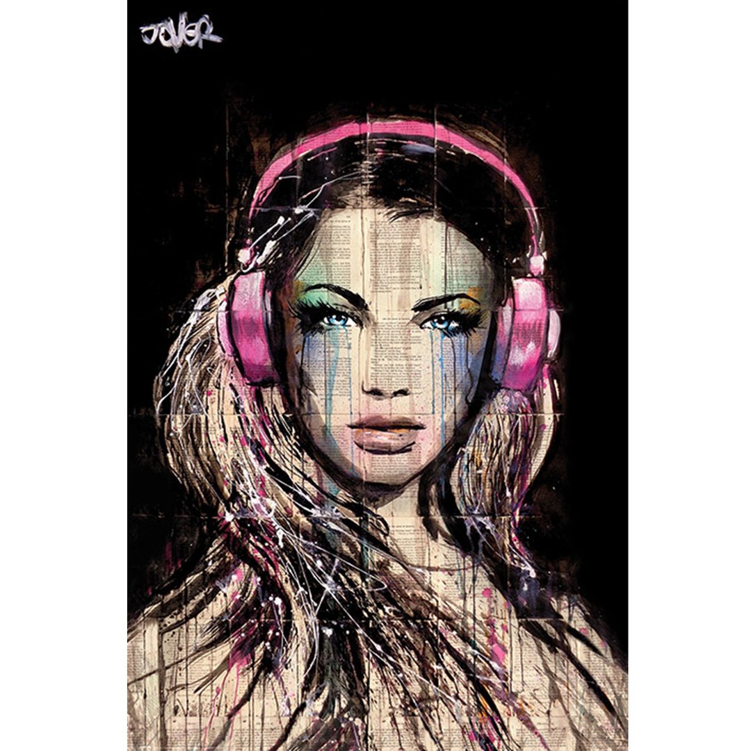 DJ Girl - Loui Jover 英国进口海报 - 海报/装饰画/版画 - 其他材质 多色