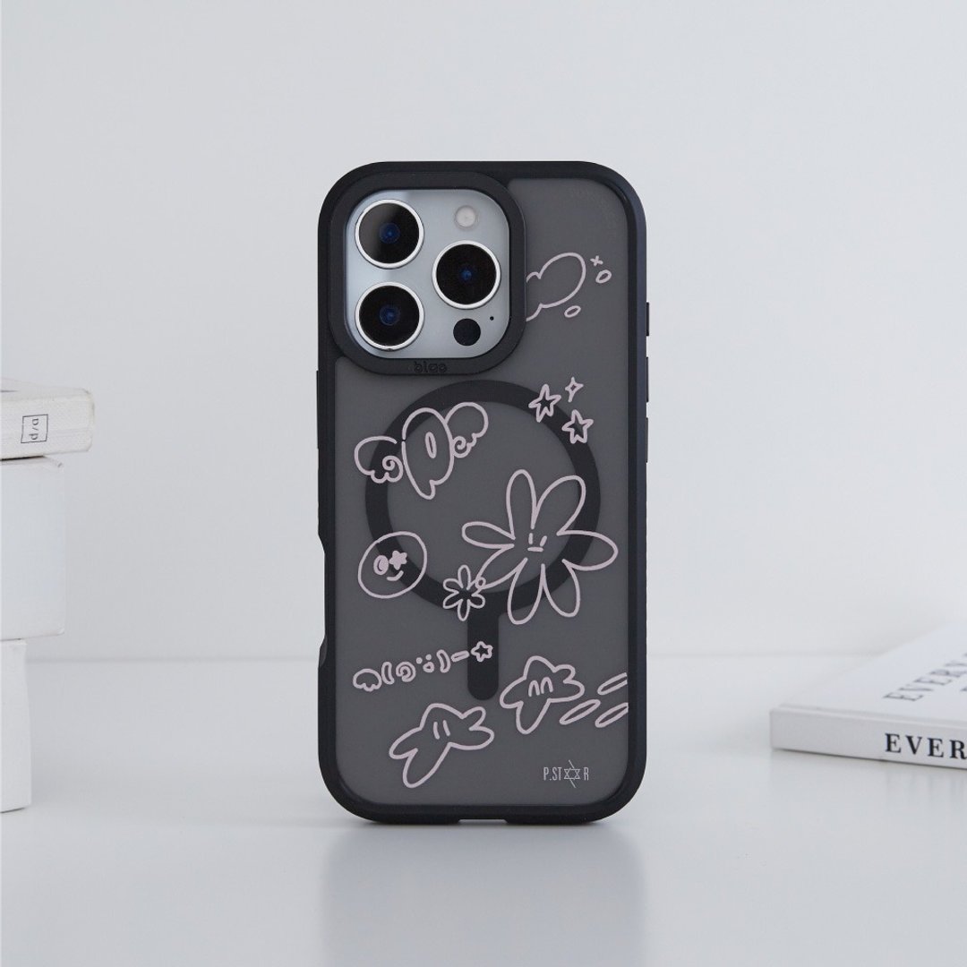 P.STAR手绘线条极光雾透MagSafe iPhone手机壳 - 手机壳/手机套 - 塑料 多色