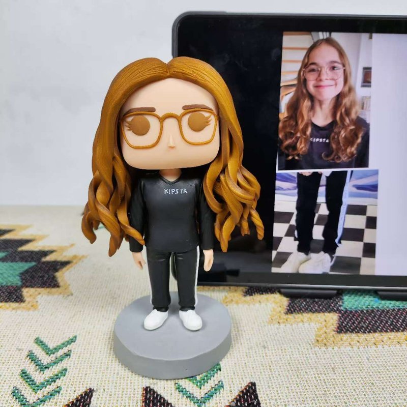 纯手工定制美国Funko Pop 自画肖像公仔娃娃男朋友老公生日礼物 - 玩偶/公仔 - 粘土 多色
