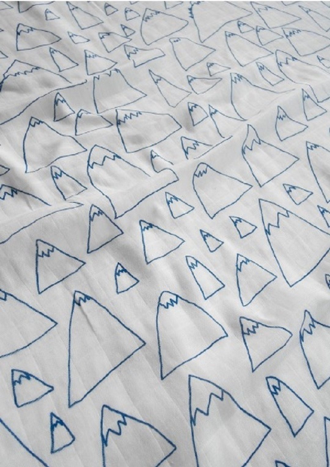 有机棉纱布包巾(山岚) – MOUNTAIN MUSLIN BLANKET - 婴儿床上用品 - 棉 蓝色