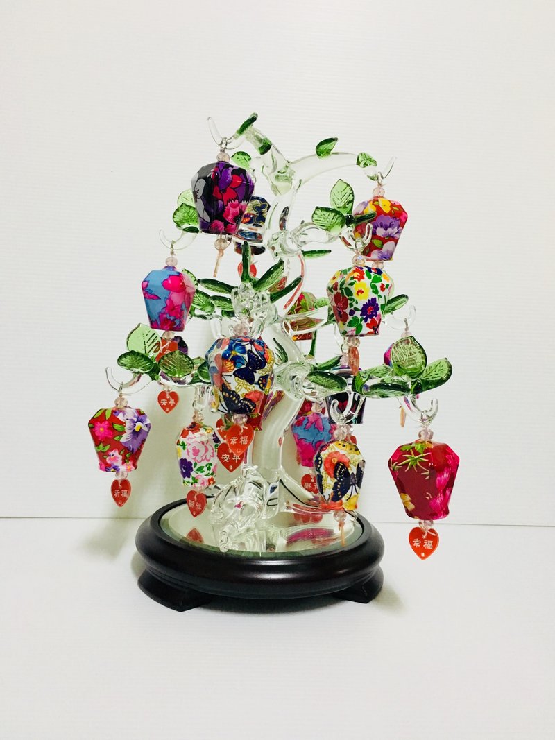 水晶玻璃 天灯 风铃 祈福 发财树 - 摆饰 - 玻璃 
