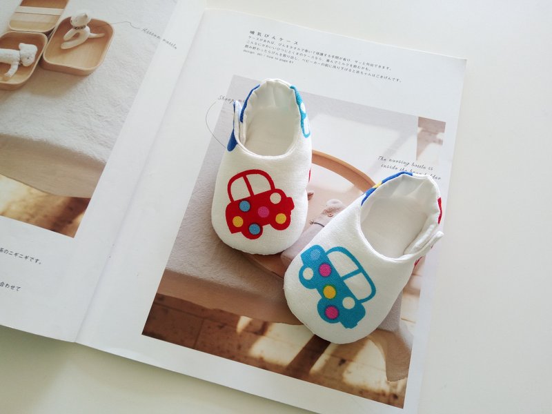 彩色汽车弥月礼物 婴儿鞋 宝宝鞋 11/12 - 童装鞋 - 棉．麻 多色