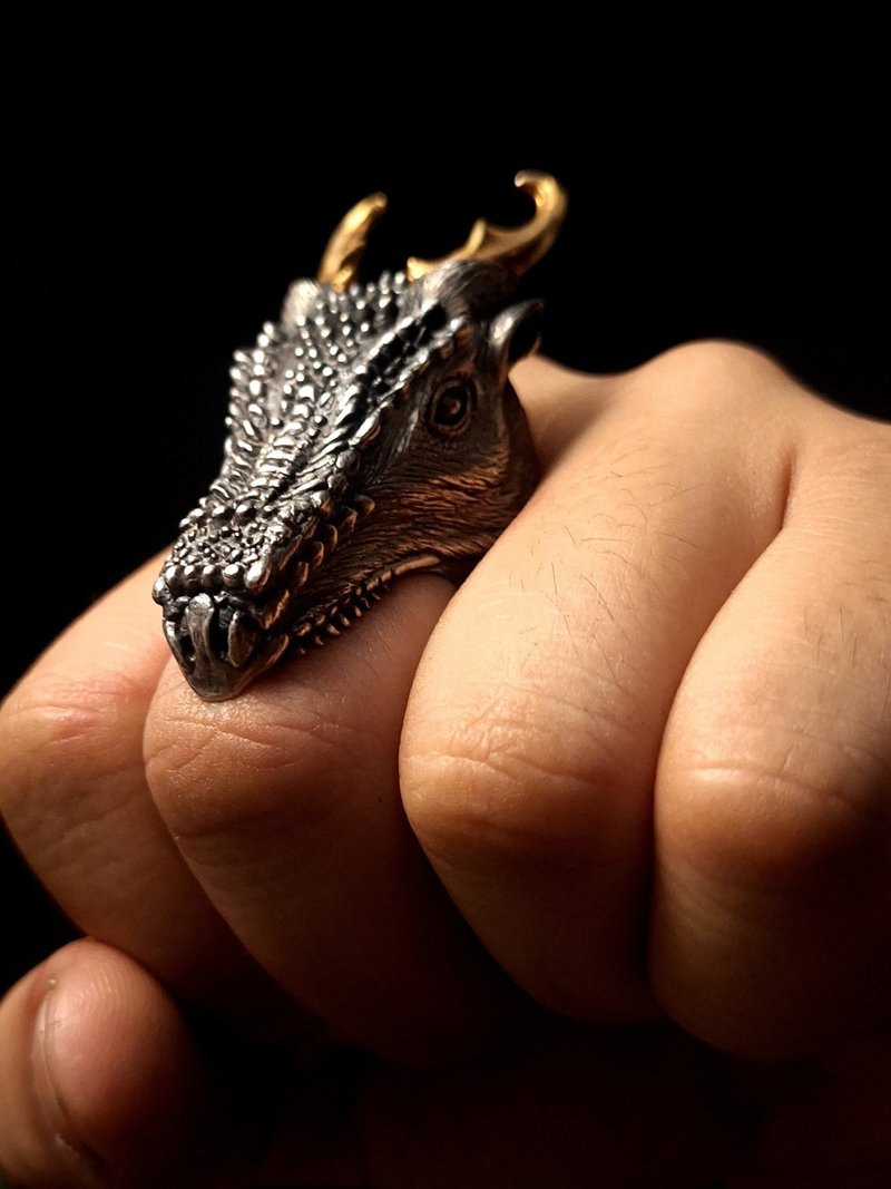 圣兽麒麟  戒指 - 戒指 - 贵金属 