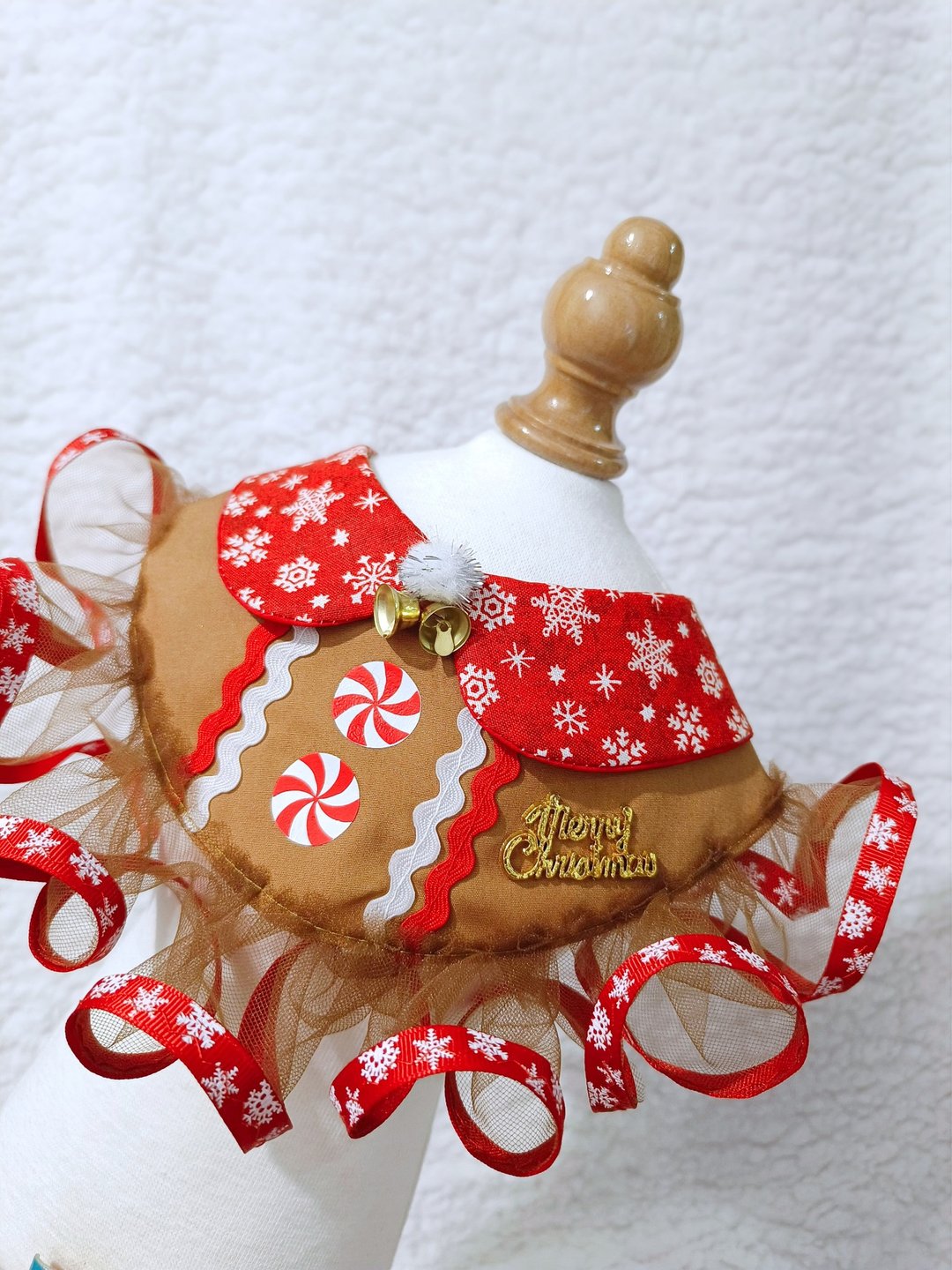 姜饼Gingerbread 耶诞节 santa 宠物围巾/颈饰  Christmas - 项圈/牵绳 - 棉．麻 绿色