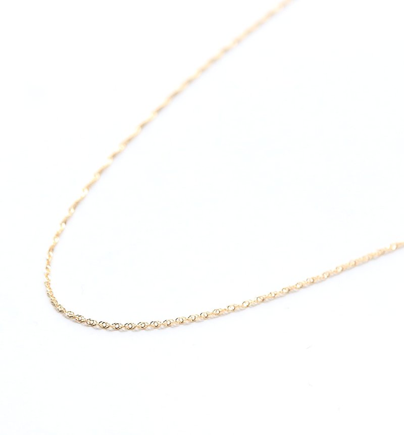 [Made in Japan] K18YG (18K yellow gold) Necklace Screw chain (total length 40cm) - 项链 - 贵金属 金色