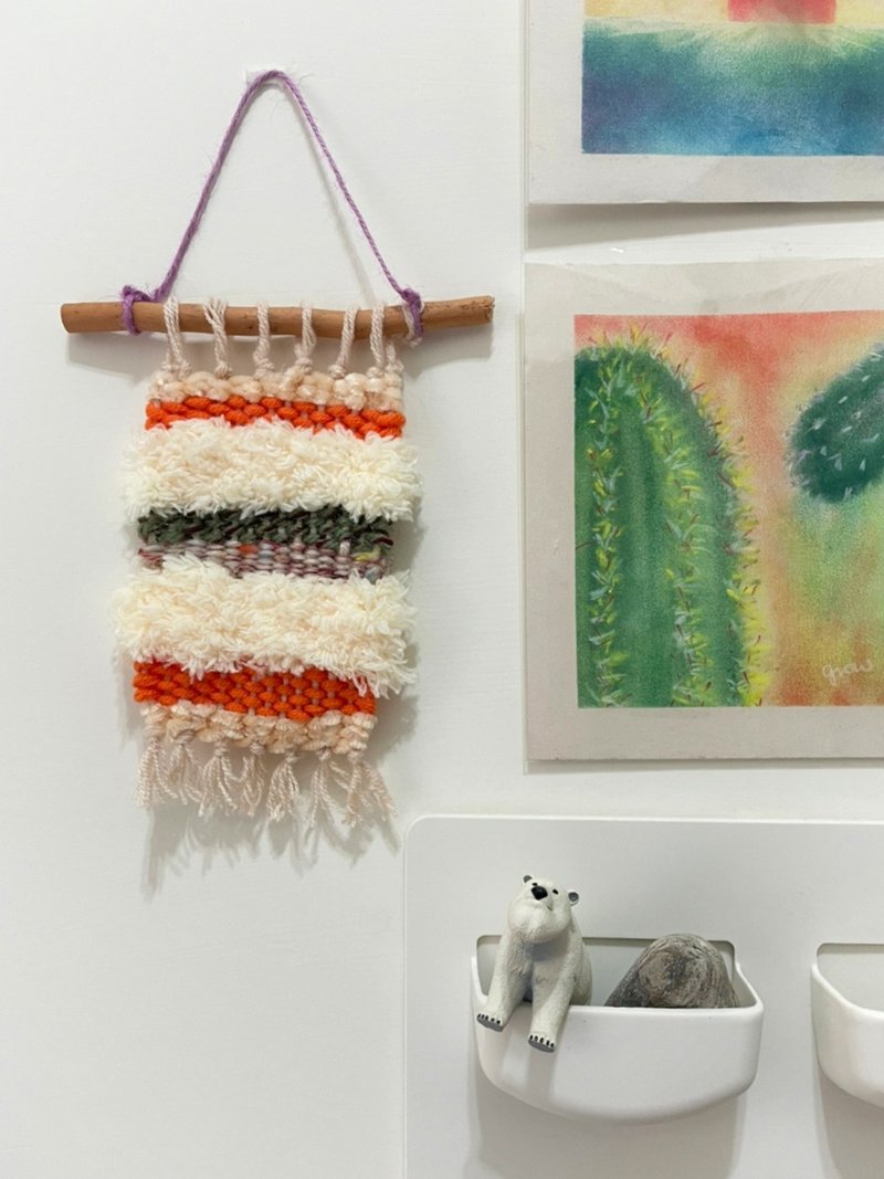 【DIY材料包】迷你梭织挂画 / 万用垫  |  教学影片 - 编织/羊毛毡/布艺 - 棉．麻 