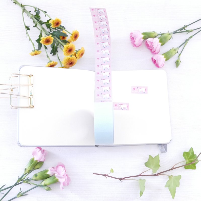 标签贴纸 熊与苹果 加大尺寸 - 贴纸 - 纸 粉红色