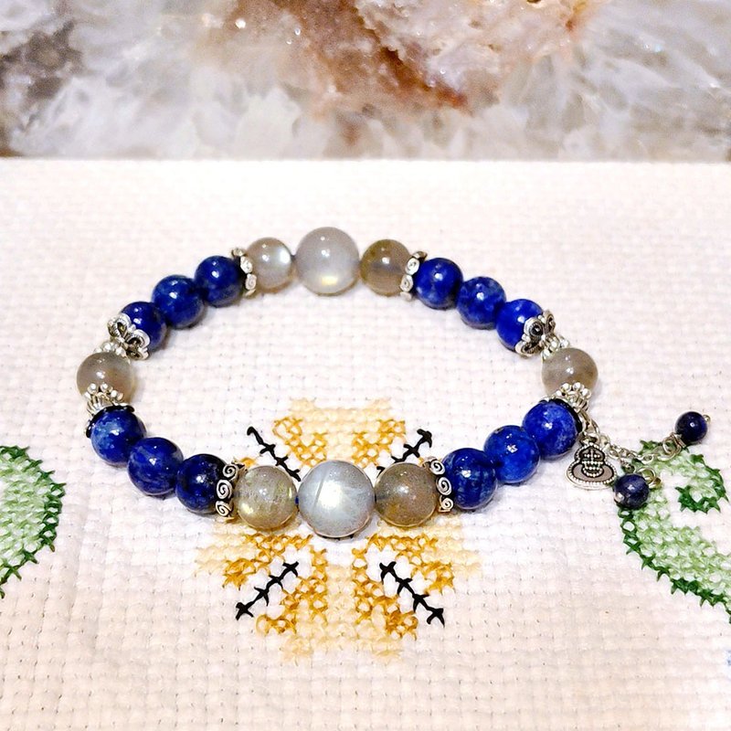 12月诞生疗愈石 | 青金石 | 拉长石 | - 手链/手环 - 水晶 