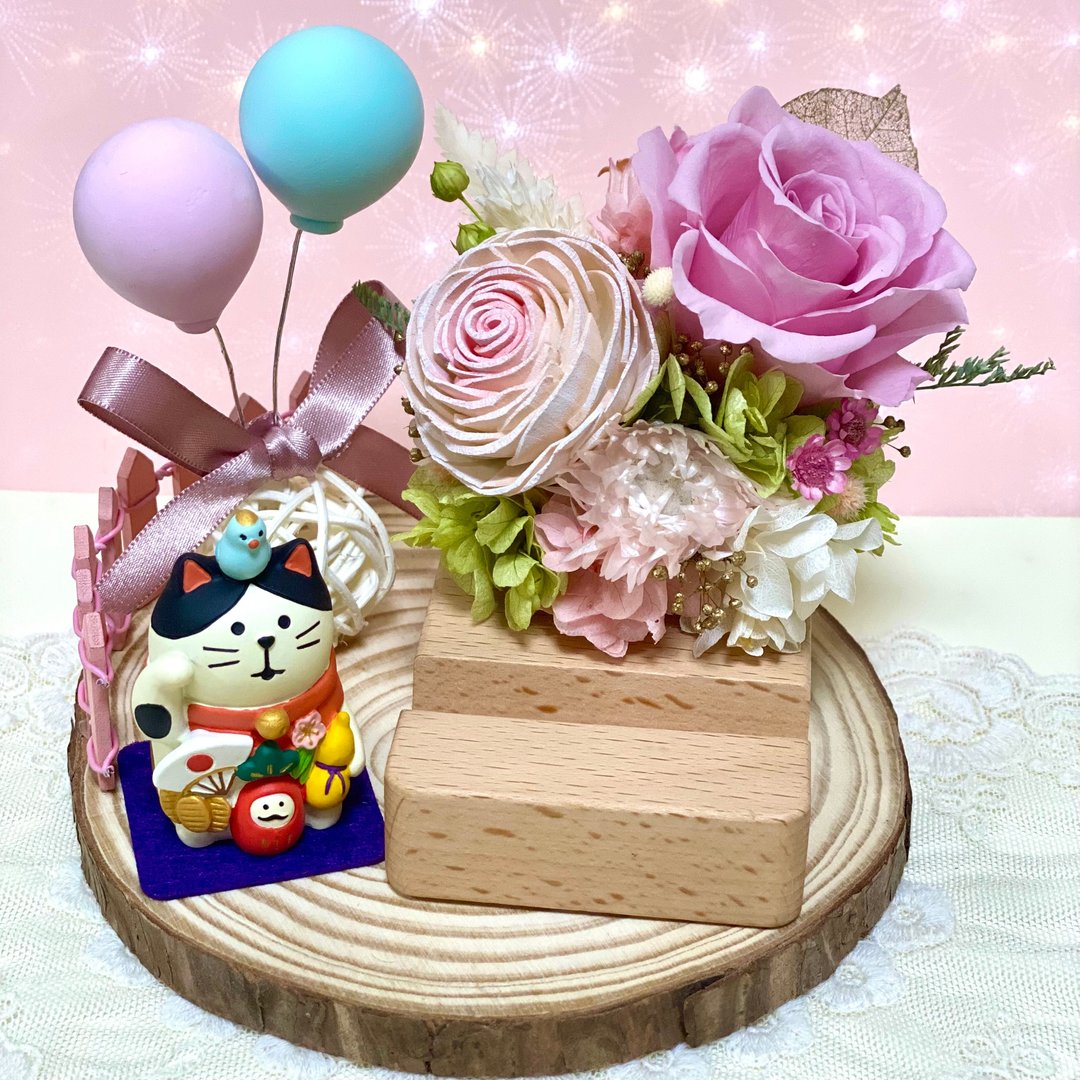 Decole/缤纷乐园/万福招财猫/永生花/干燥花/扩香/名片座 - 干燥花/捧花 - 植物．花 多色