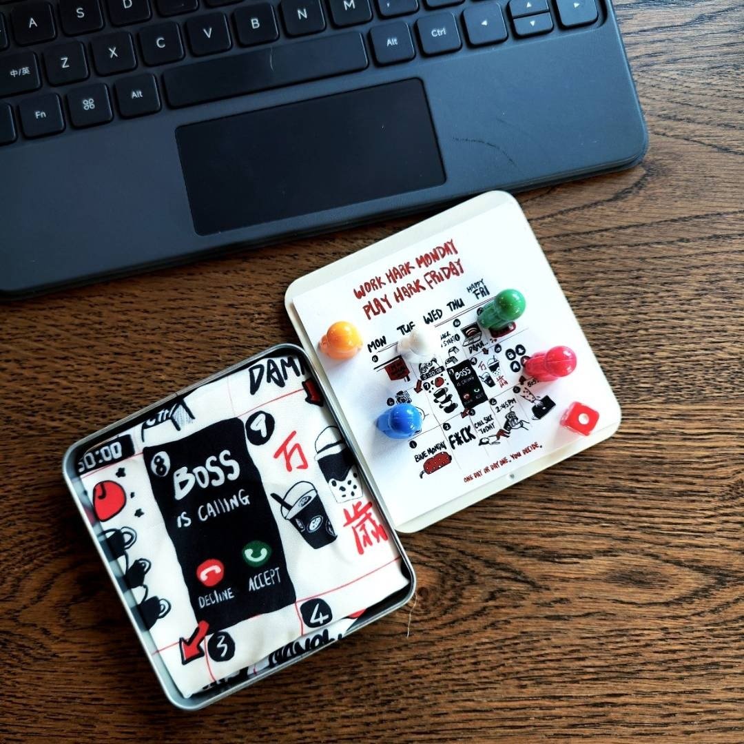 我的手绘职场一周无限LOOP棋盘 - 摆饰 - 丝．绢 白色