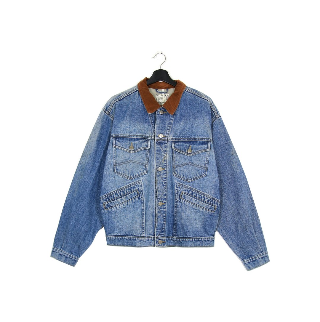 Back to Green:: BOY LONDON 四口袋 拼接领 vintage denim （DJ-01） - 男装外套 - 棉．麻 