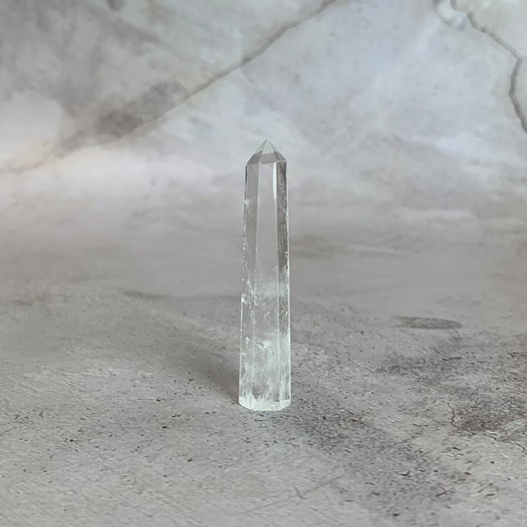 水晶柱- 白水晶 办公室疗愈微景观 设备摆饰 一物一图 - 摆饰 - 宝石 白色