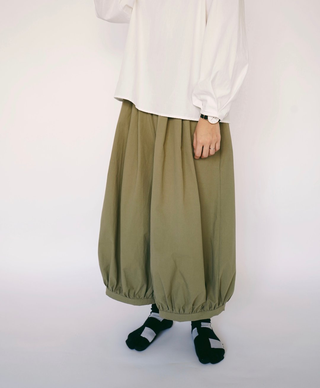 灯笼裤-绿色 - 女装长裤 - 棉 绿色