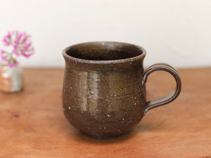 Bizen-yaki coffee cup (large) c8-067 - 咖啡杯/马克杯 - 陶 咖啡色