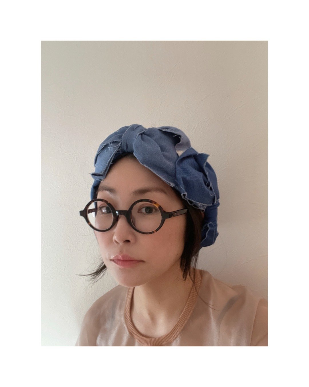 DenimDenim/Blue - 发带/发箍 - 棉 蓝色