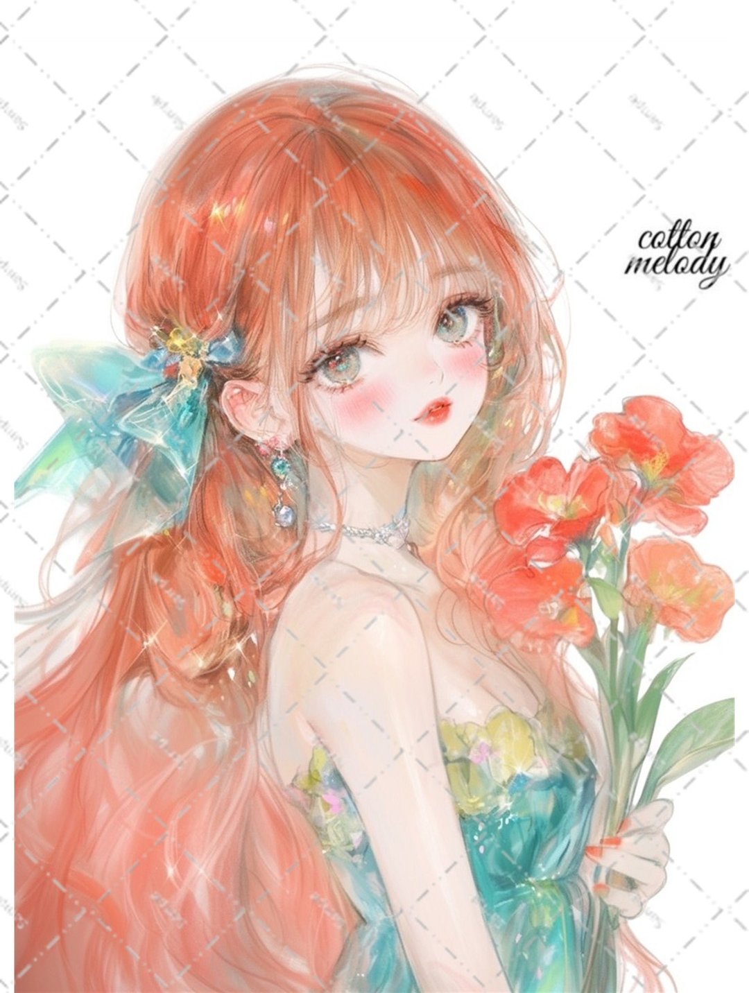 original sticker no.6519 人物贴纸 原创贴纸 人物贴纸 女孩贴纸 原创人物贴纸 - 贴纸 - 纸 