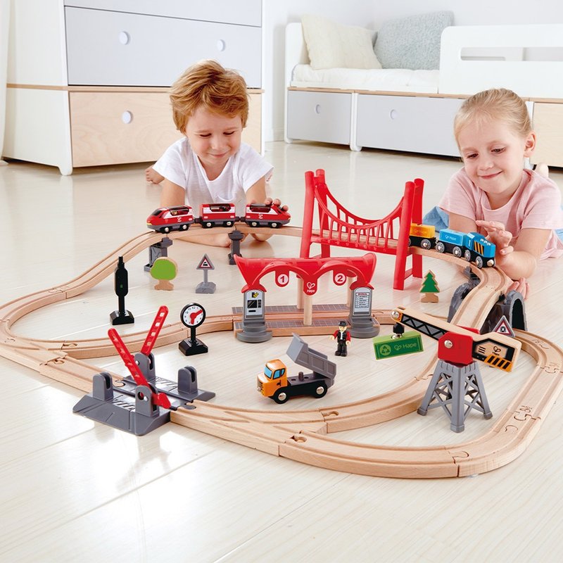 德国 Hape 忙碌的城市轨道火车组 - 玩具/玩偶 - 其他材质 多色