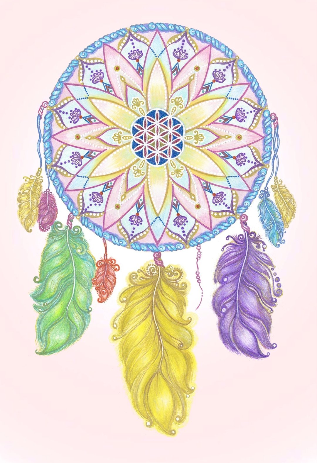 周年庆特惠温馨正能量 Mandala 补梦网 靓之梦喜悦禅生命之花曼陀罗 - 摆饰 - 棉 多色