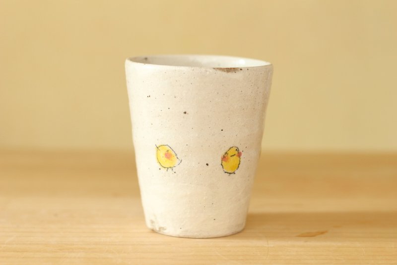 Powdered chick cup - 花瓶/陶器 - 粘土 白色