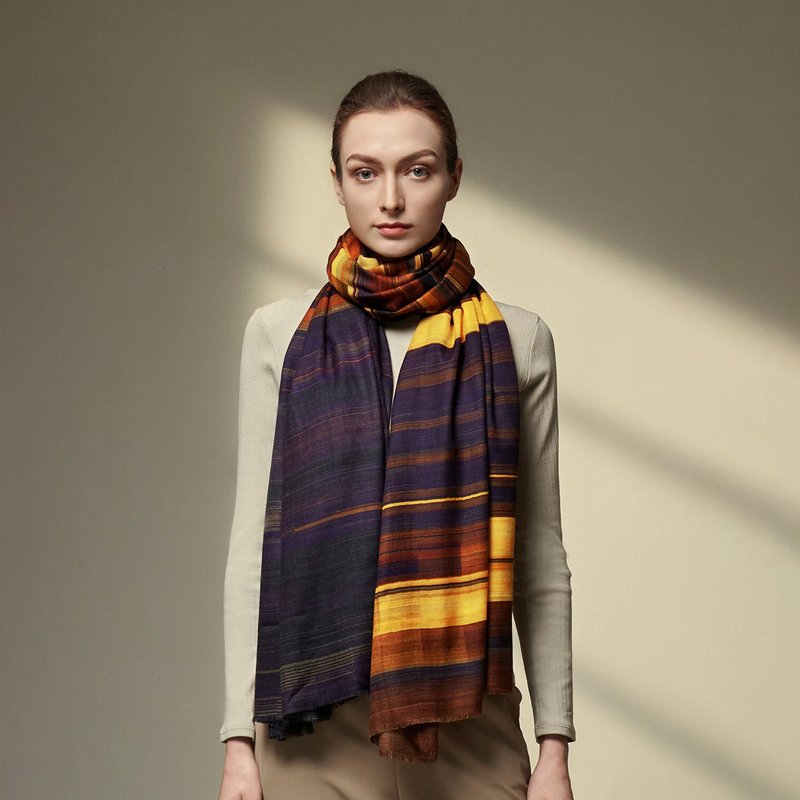 Manhattan 曼哈顿 羊毛围巾 经典系列 - 围巾/披肩 - 羊毛 紫色