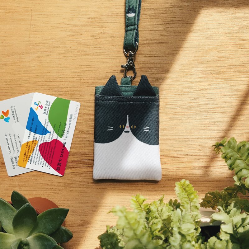 造型证件套 票卡夹 含挂绳 - 奔驰猫 - 证件套/卡套 - 聚酯纤维 黑色