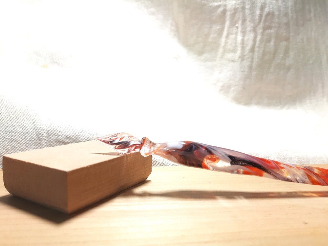柚子林琉璃 - 玄 - 琉璃笔 - 玻璃笔- 沾水笔 - 蘸水笔 - 琉璃 多色