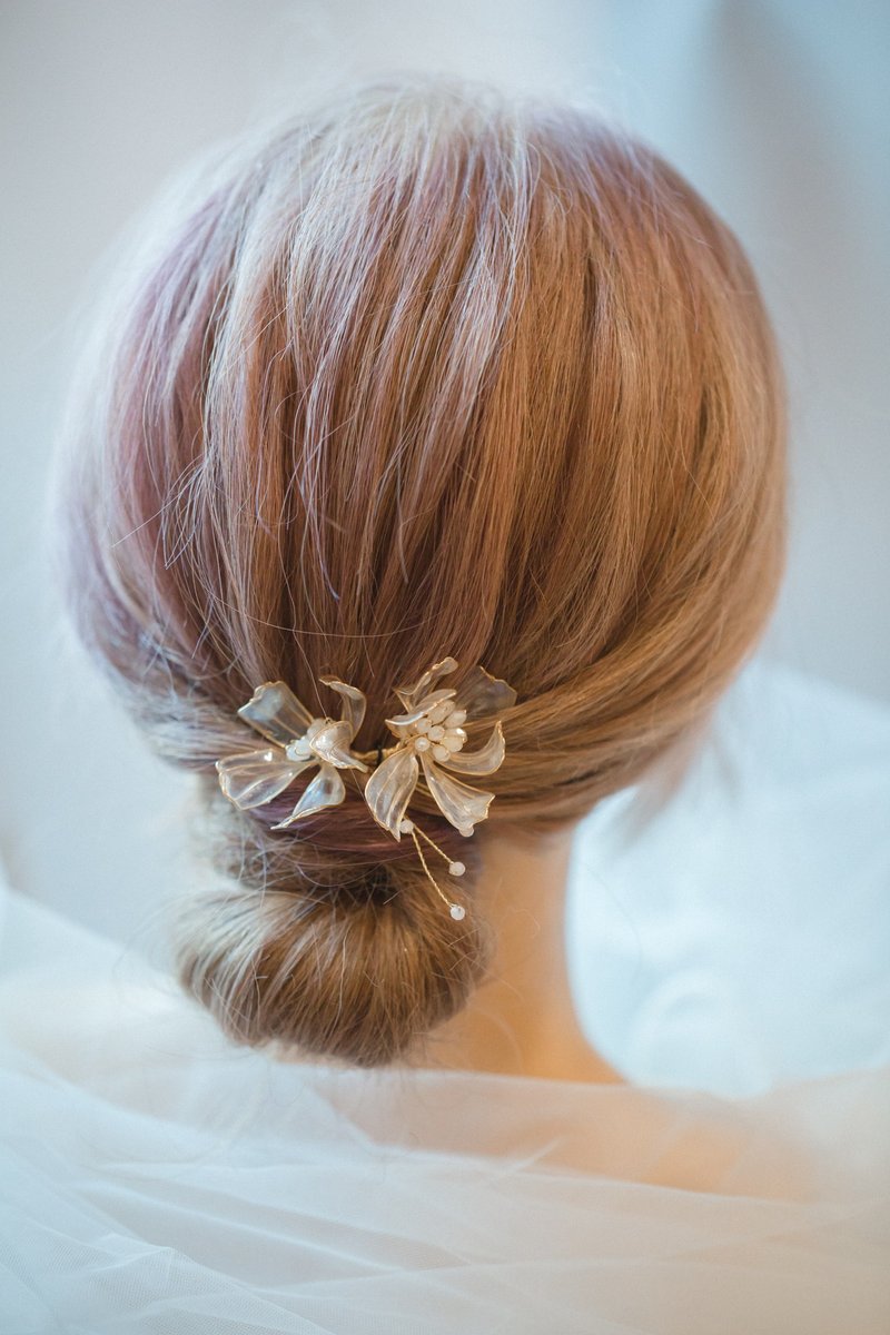 【花嫁】语花  水晶花树脂新娘头饰 - 发饰 - 树脂 透明