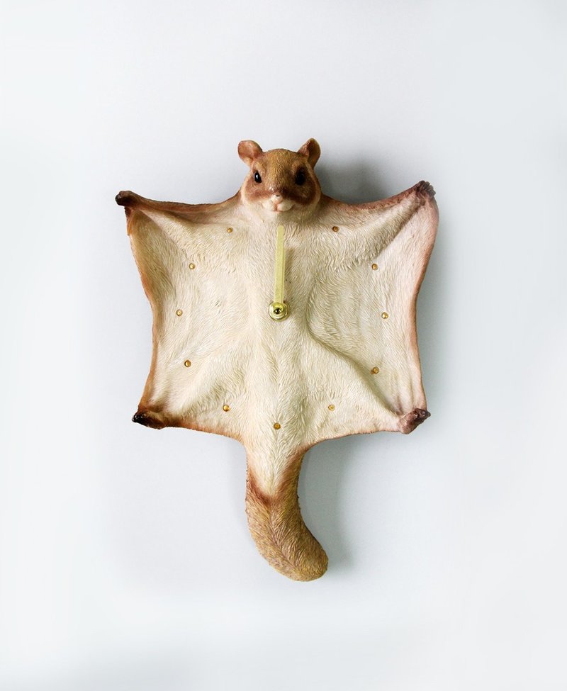 日本Magnets拟真动物系列 可爱立体造型时钟/挂钟(飞鼠款) - 时钟/闹钟 - 树脂 咖啡色