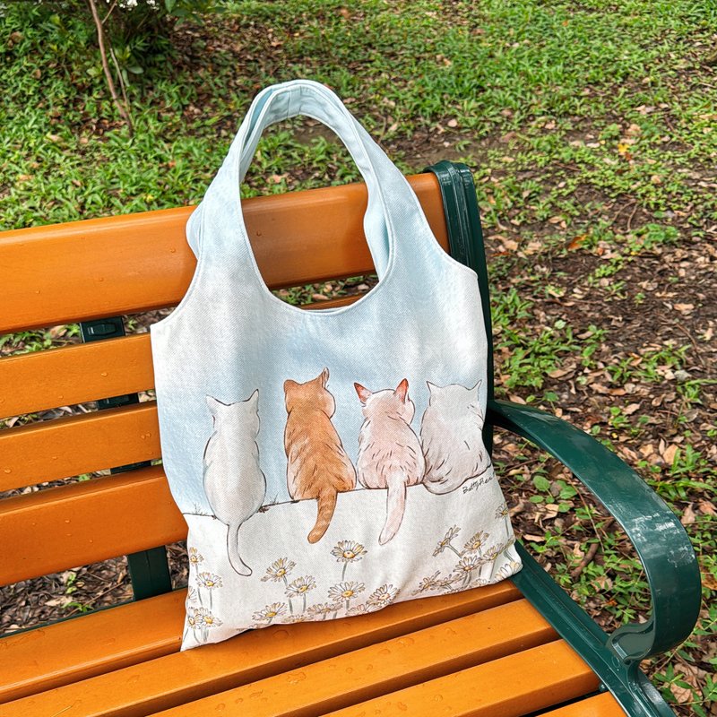 new/花路包-一起/绒布/单肩/慵懒/水桶/布包/托特包 - 侧背包/斜挎包 - 棉．麻 紫色