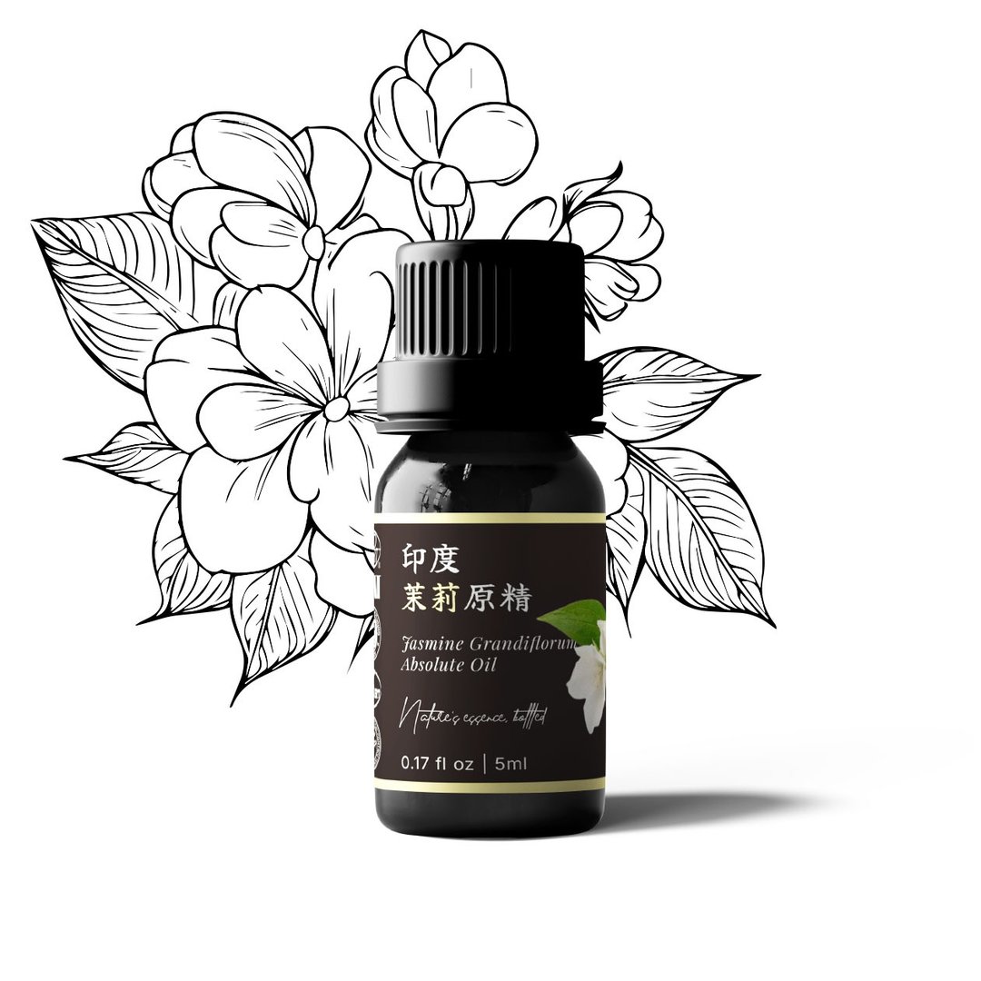 【卡佛香】印度茉莉原精 - 香薰/精油/线香 - 玻璃 黑色