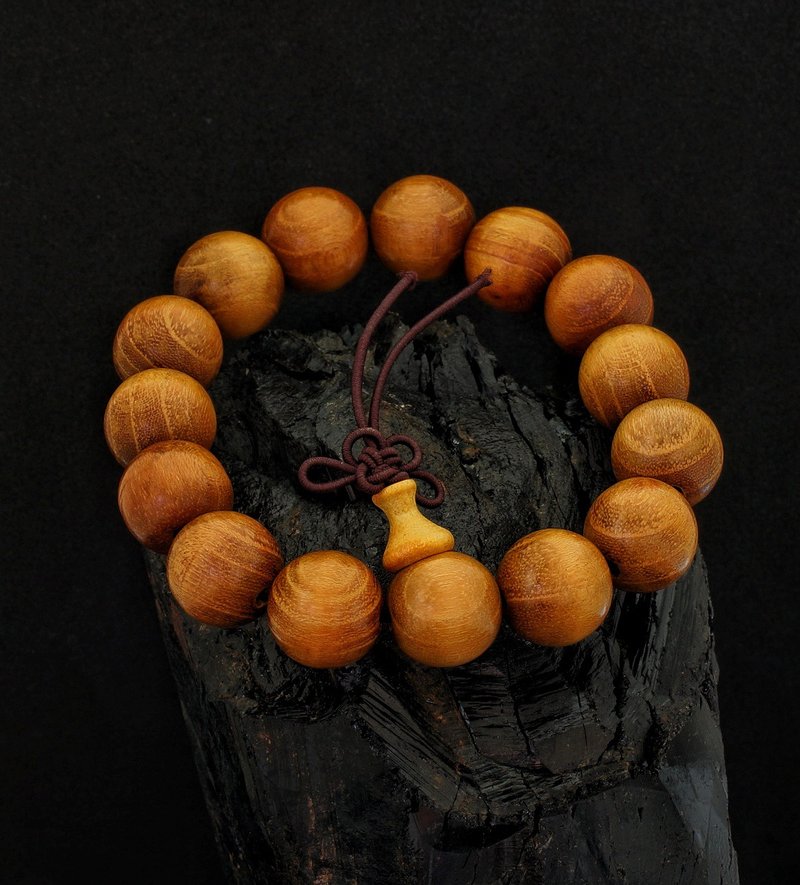 入门级黄金檀木珠 15mm 手链 - 手链/手环 - 木头 