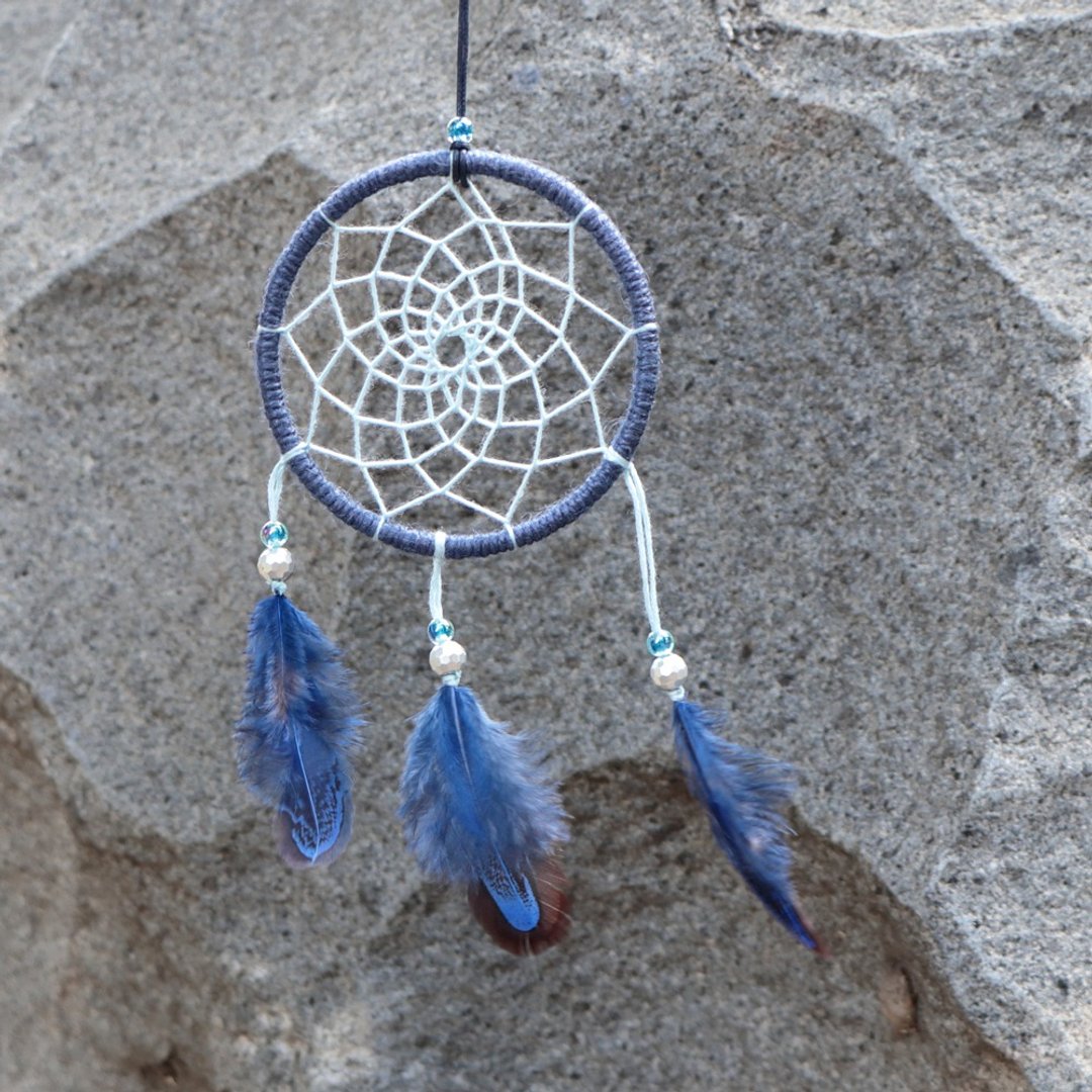 海洋传说丨手工编织 礼物 捕梦网 Dreamcatcher-宝石蓝 - 摆饰 - 棉．麻 蓝色