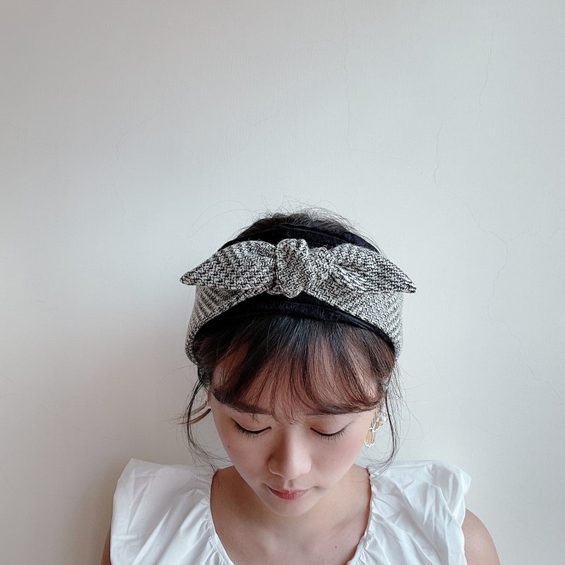 夜空中 好烦小姐 日本布 秋冬布料 - 发带/发箍 - 聚酯纤维 黑色