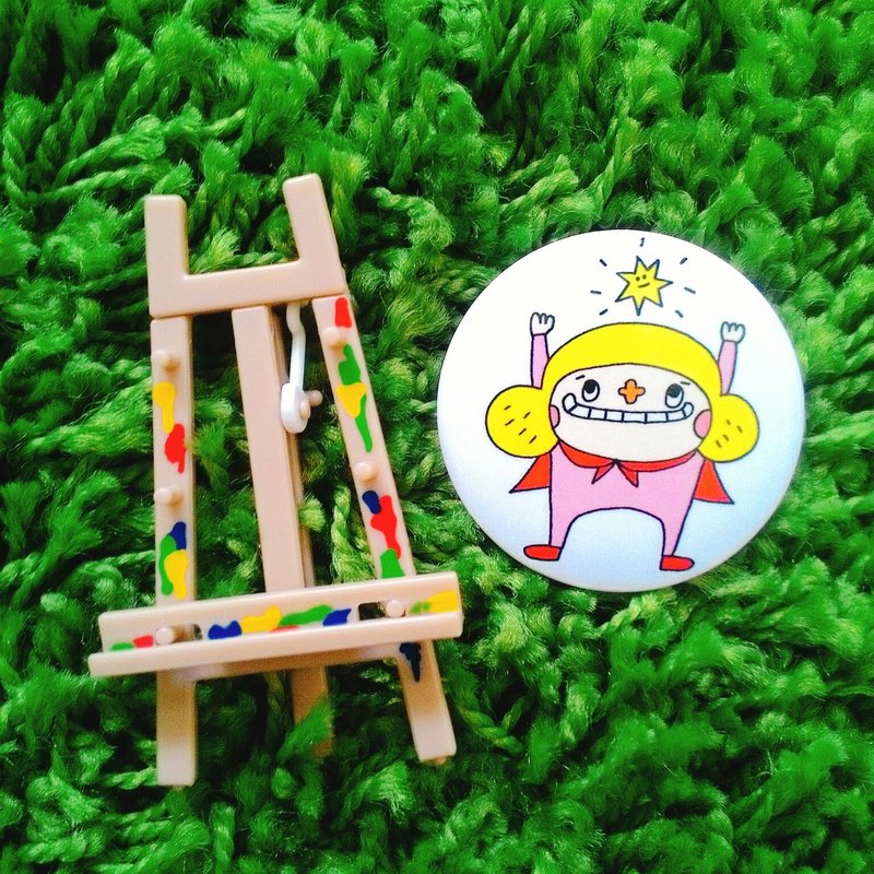 花大鼻徽章-catch the star - 徽章/别针 - 塑料 多色