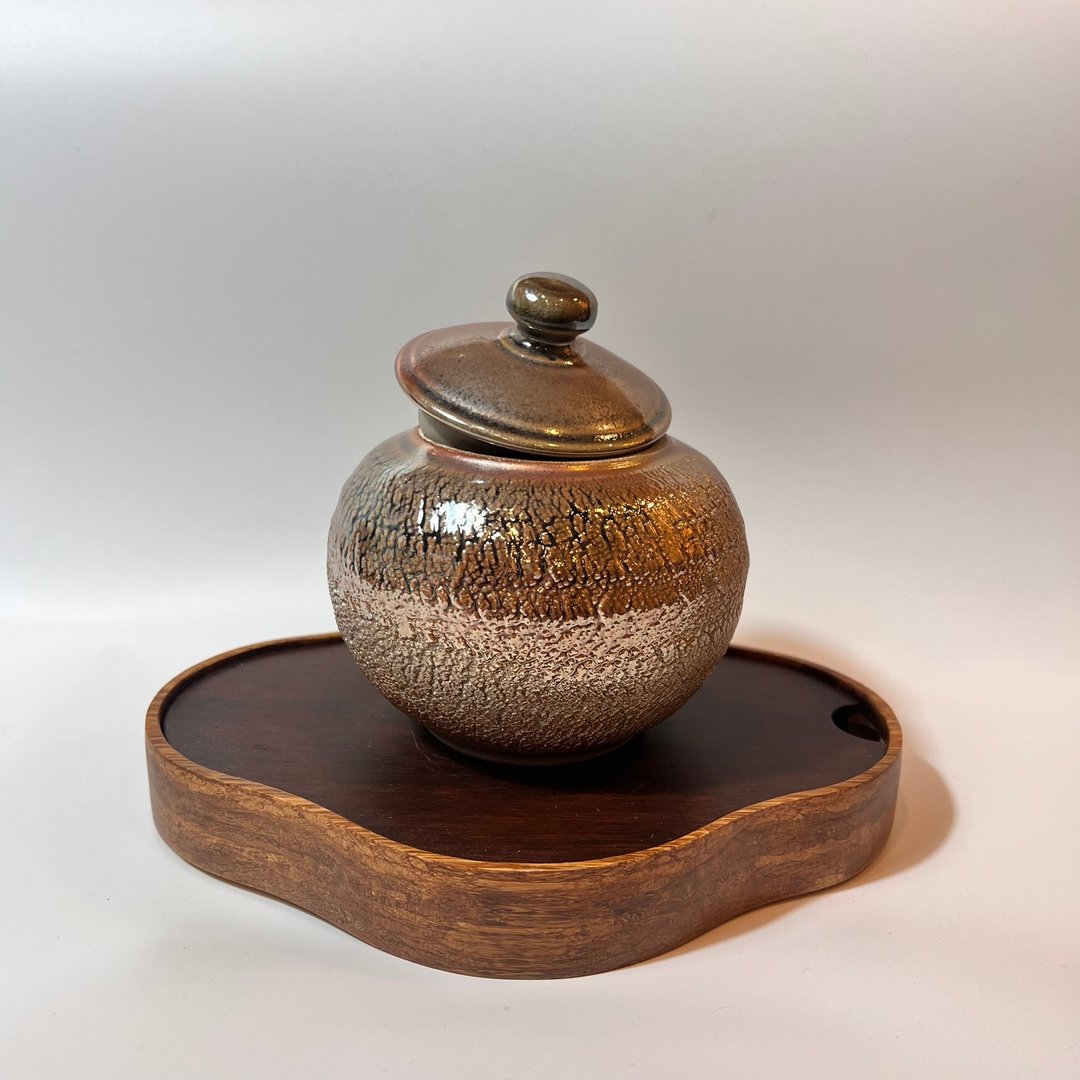 柴烧茶仓 / 三两风化肌理茶仓 / 小平凡手作 - 其他 - 陶 卡其色