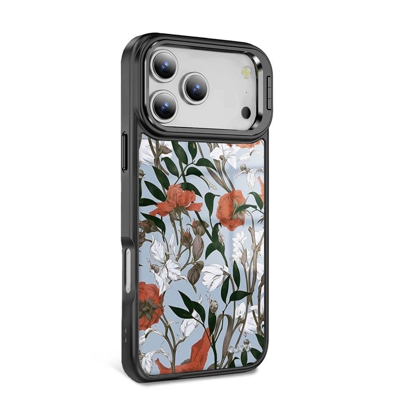 apbs iPhone 全系列 军规防摔合金框隐形立架手机壳-玫瑰百合 - 手机壳/手机套 - 其他材质 多色