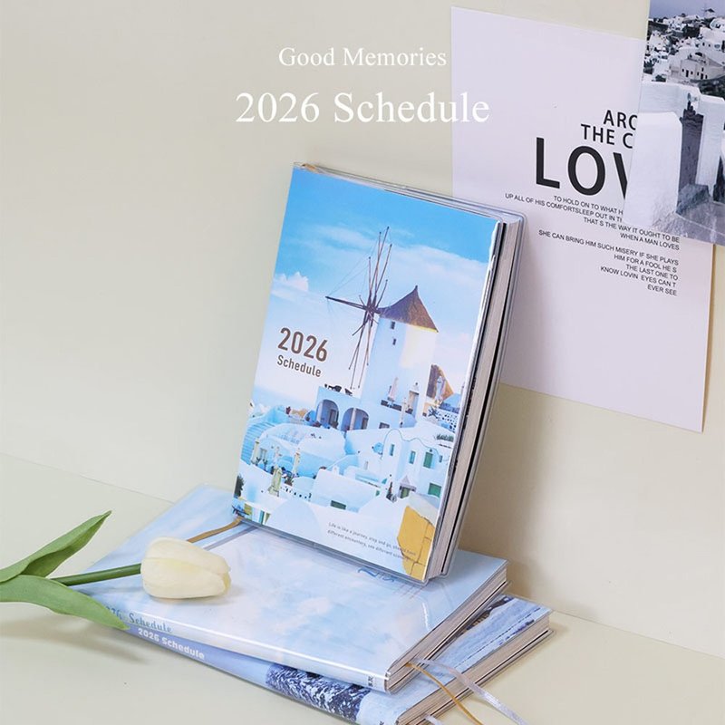 Chuyu 2026年B6/32K旅行周志/周计划/风景日志/手帐手札/行事历 - 笔记本/手帐 - 纸 多色