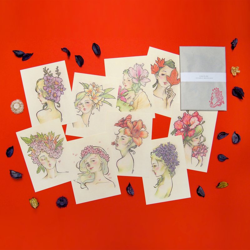 香港花儿朵朵明信片 X 慈善消费 - 卡片/明信片 - 纸 多色