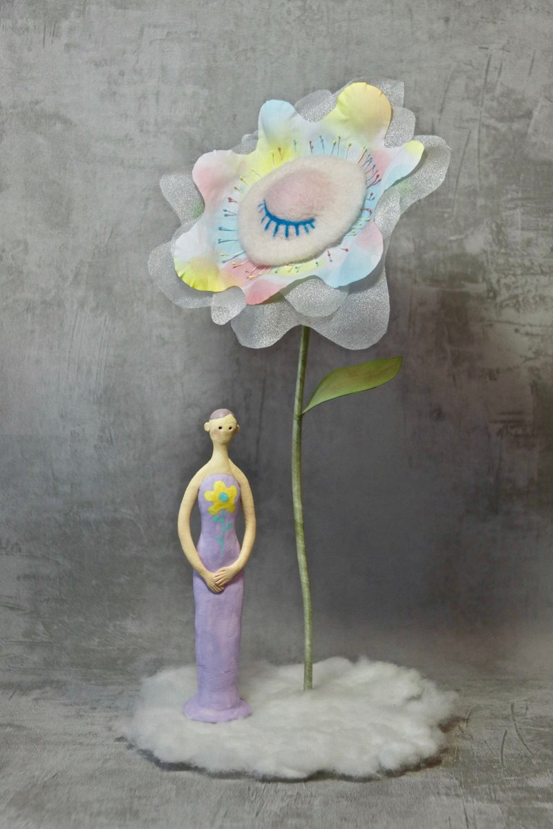 花境之立春 雕塑 - 摆饰 - 粘土 紫色